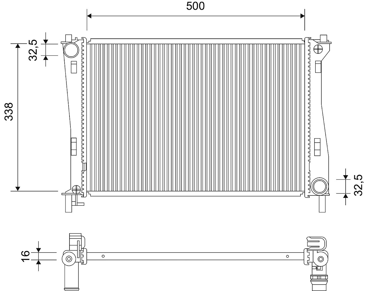 Radiateur moteur (Radiateur de refroidissement) VALEO 701522