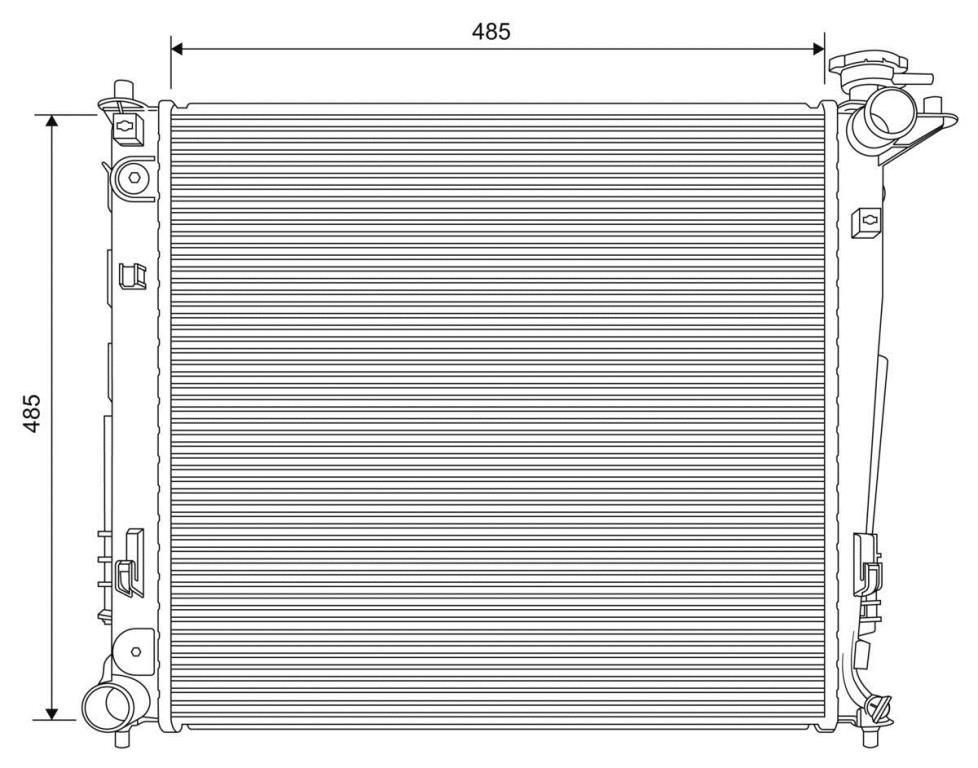 Radiateur moteur (Radiateur de refroidissement) VALEO ref. 701629