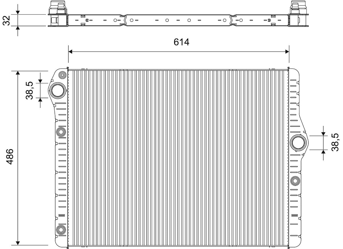 Radiador motor VALEO 701739