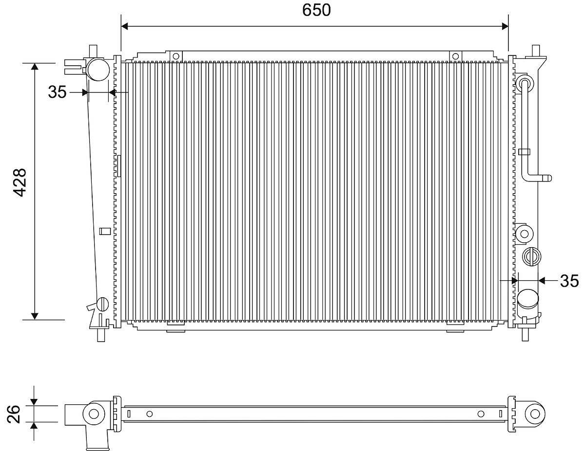 Radiateur moteur (Radiateur de refroidissement) VALEO 701741