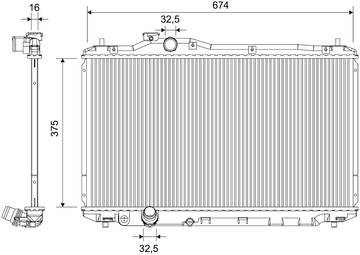 Radiador motor VALEO 701753