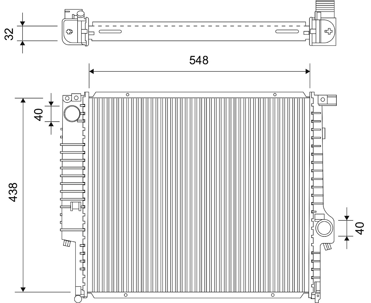 Radiateur moteur (Radiateur de refroidissement) VALEO 701754