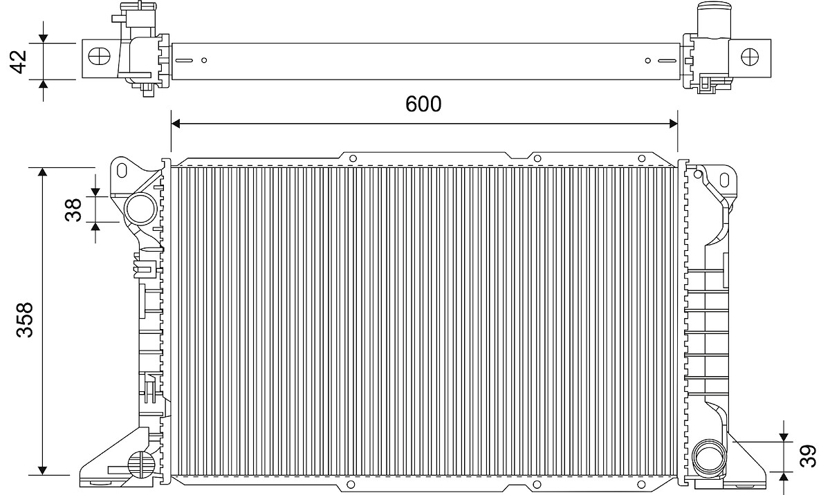 Radiateur moteur (Radiateur de refroidissement) VALEO 701758