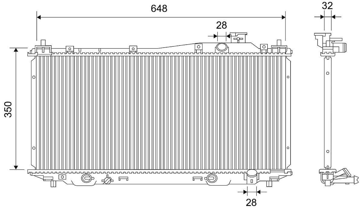 Radiateur moteur (Radiateur de refroidissement) VALEO ref. 701766