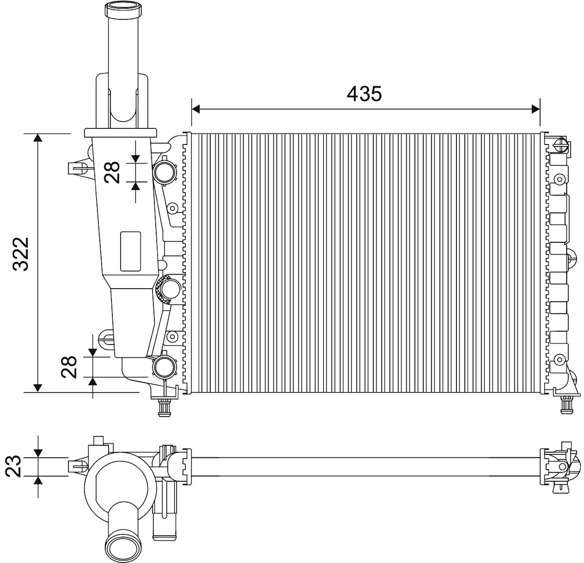 Radiador motor VALEO 701787