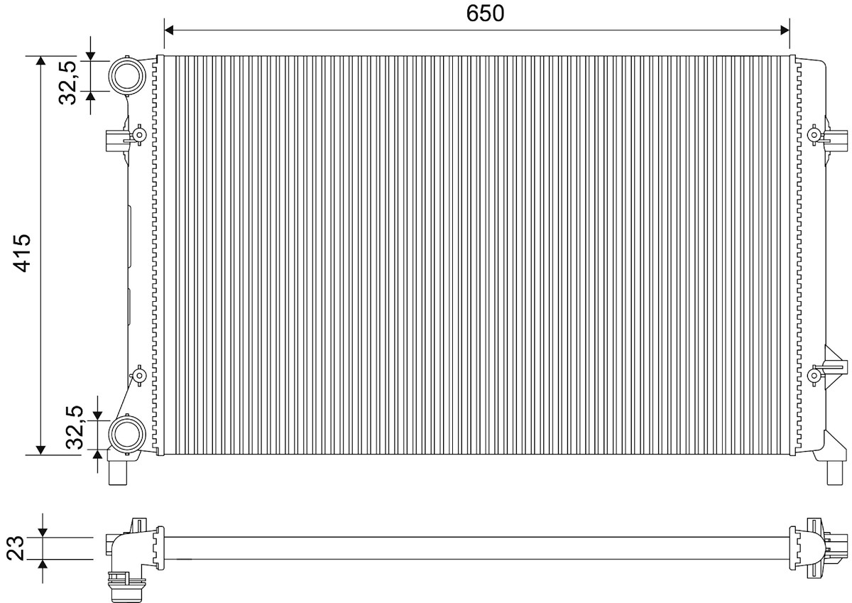 Radiateur moteur (Radiateur de refroidissement) VALEO 701789