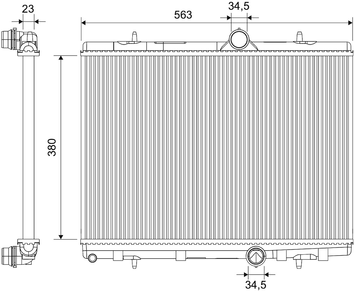 Radiateur moteur (Radiateur de refroidissement) VALEO 701848