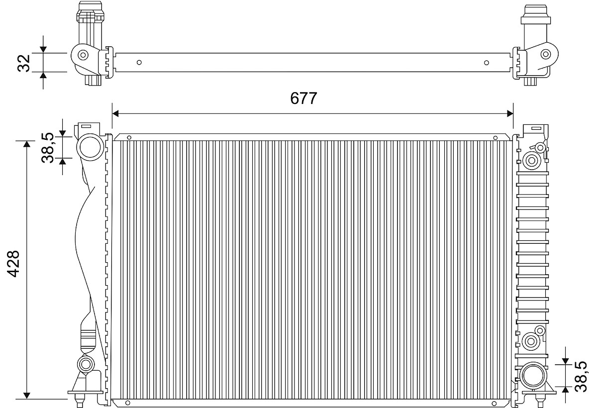 Radiateur moteur (Radiateur de refroidissement) VALEO 701857