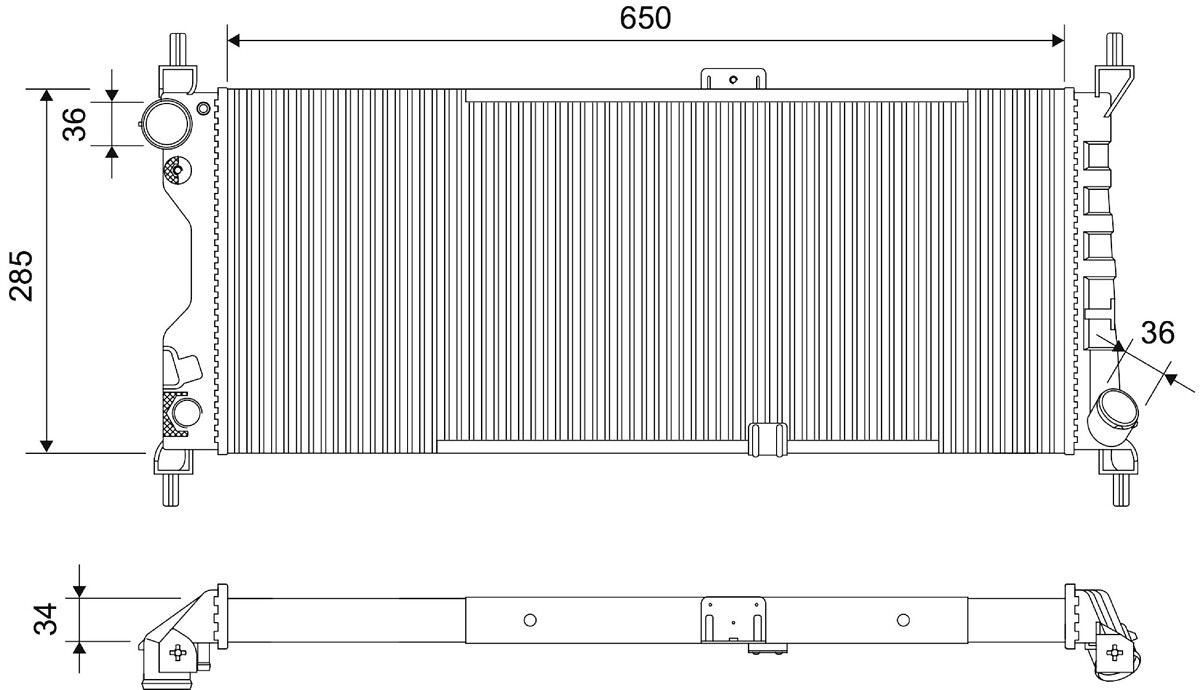 Radiateur moteur (Radiateur de refroidissement) VALEO 701861
