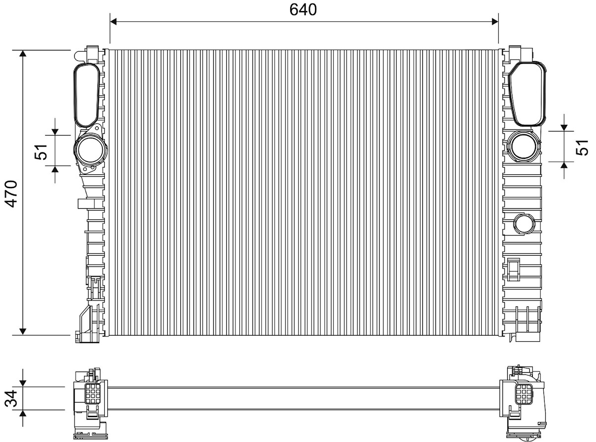 Radiateur moteur (Radiateur de refroidissement) VALEO 701872
