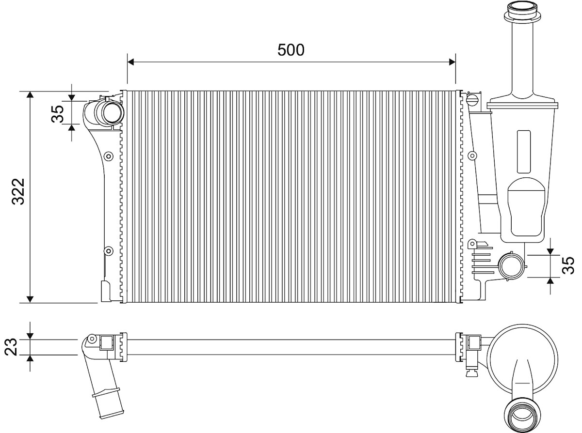 Radiateur moteur (Radiateur de refroidissement) VALEO 701886