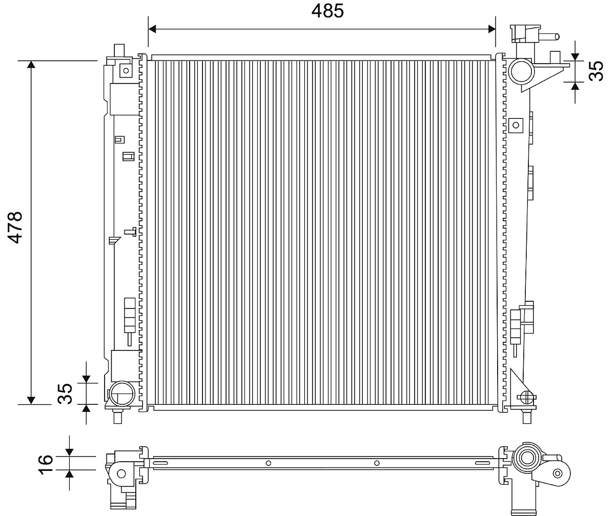 Radiateur moteur (Radiateur de refroidissement) VALEO 701890