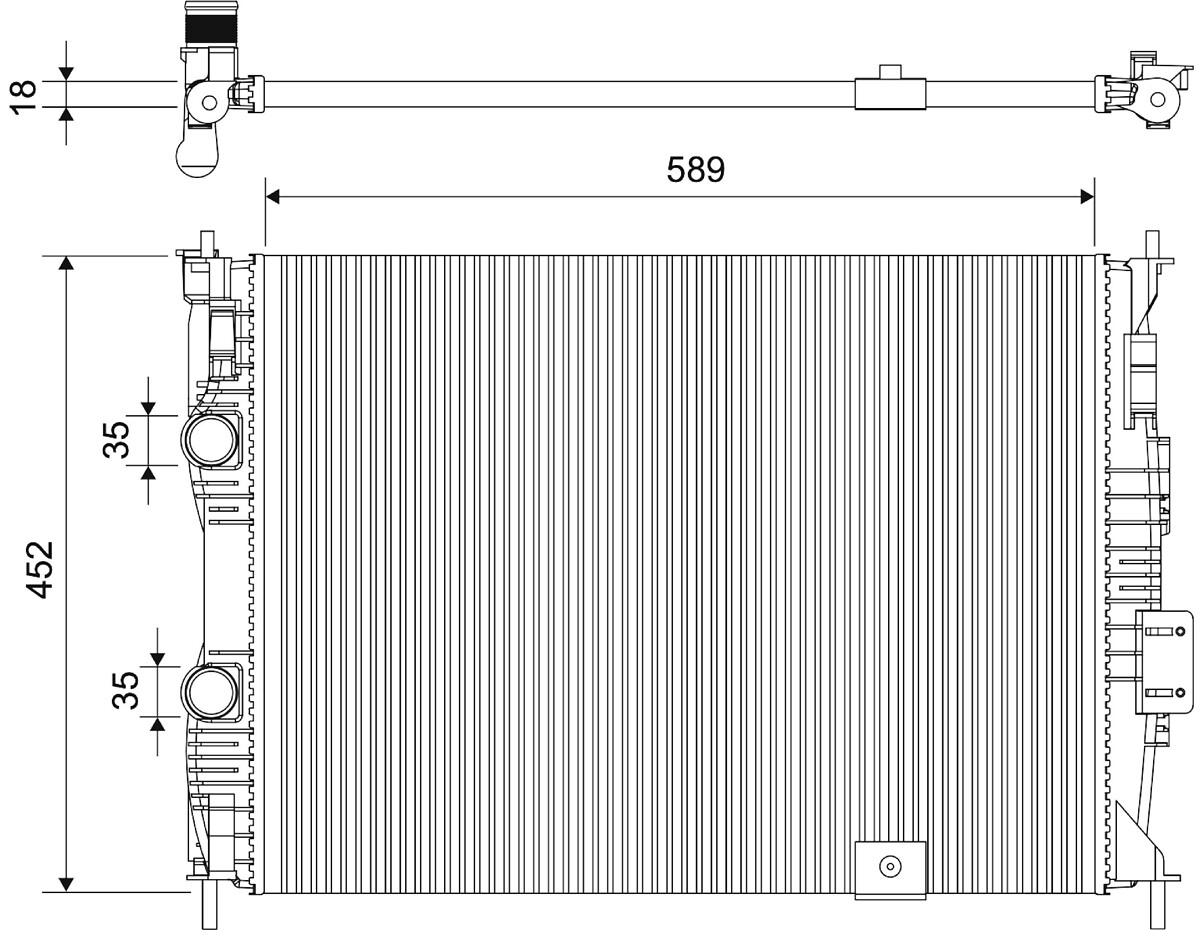 Radiateur moteur (Radiateur de refroidissement) VALEO 701895