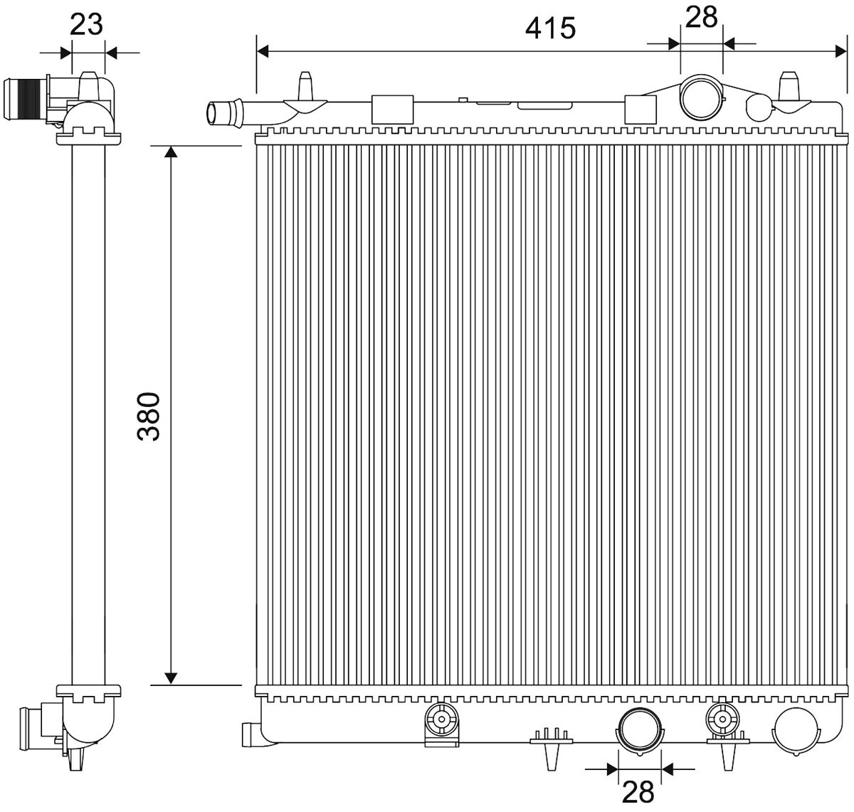 Radiateur moteur (Radiateur de refroidissement) VALEO 701897