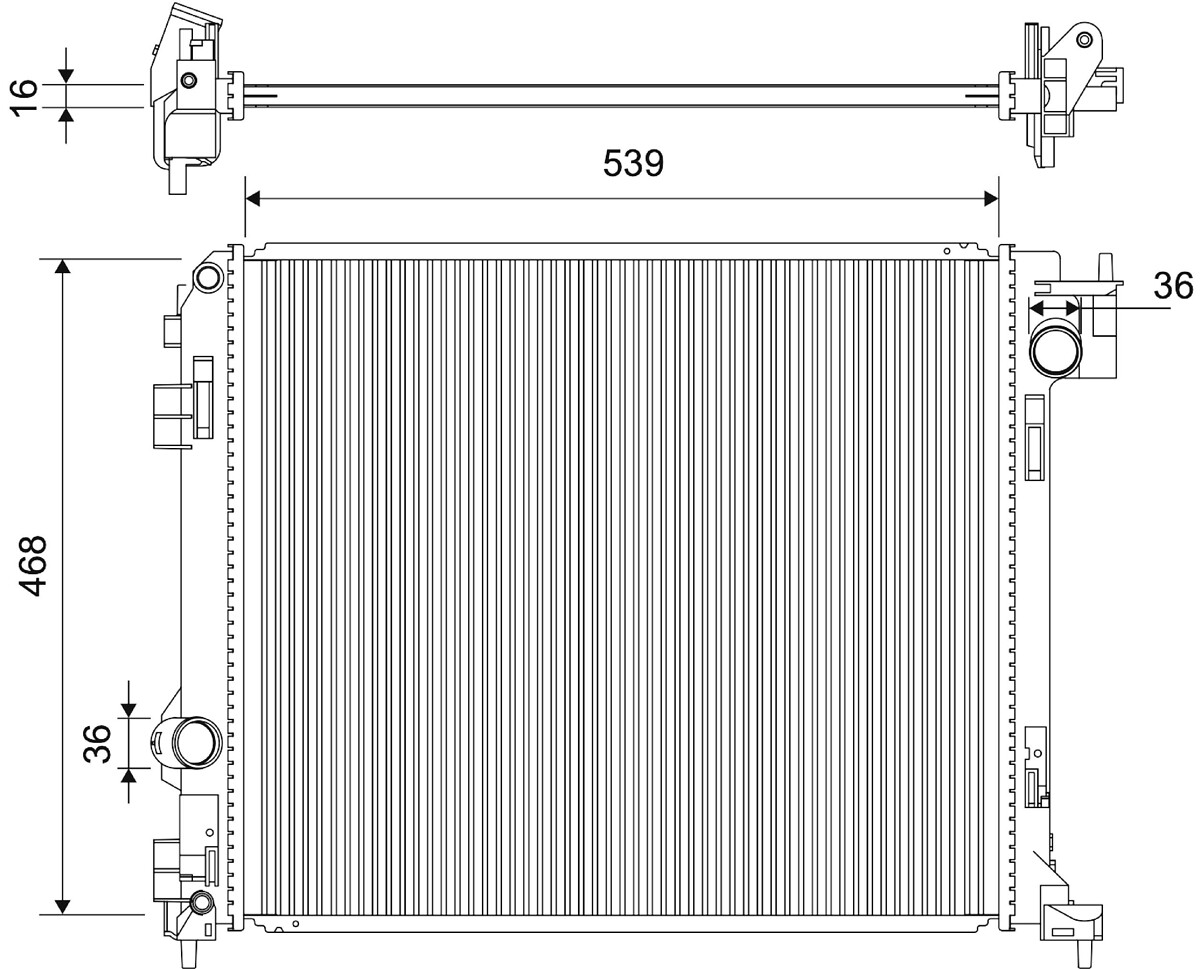 Radiador motor VALEO 701915