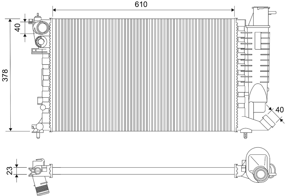Radiador, refrigeración del motor VALEO ref. 730630