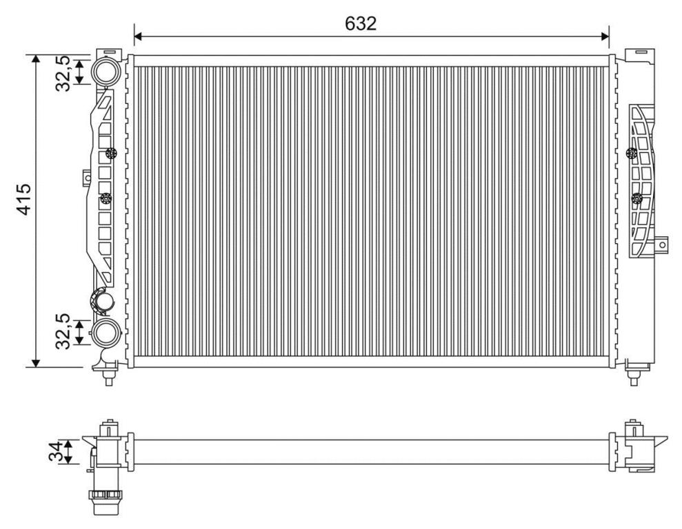 Radiateur moteur (Radiateur de refroidissement) VALEO 731537
