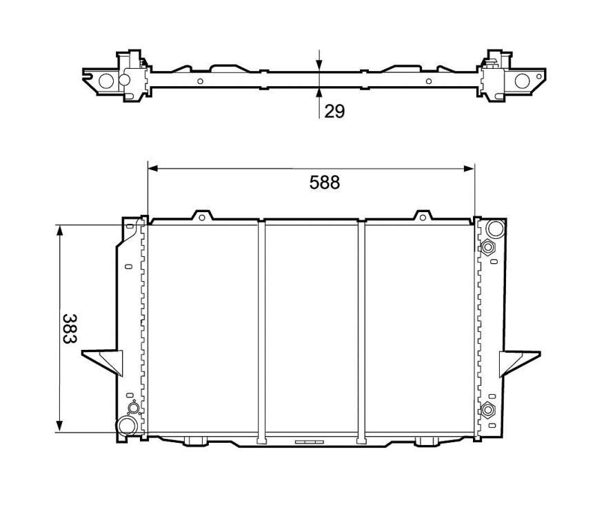 Radiateur moteur (Radiateur de refroidissement) VALEO ref. 732365