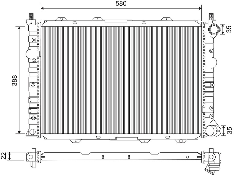 Radiador, refrigeración del motor VALEO ref. 735256