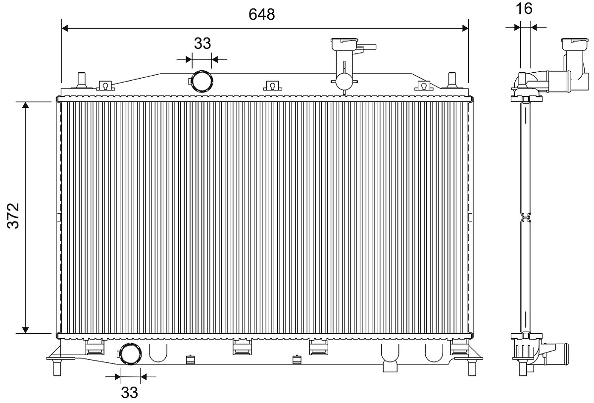 Radiateur moteur (Radiateur de refroidissement) VALEO 735586