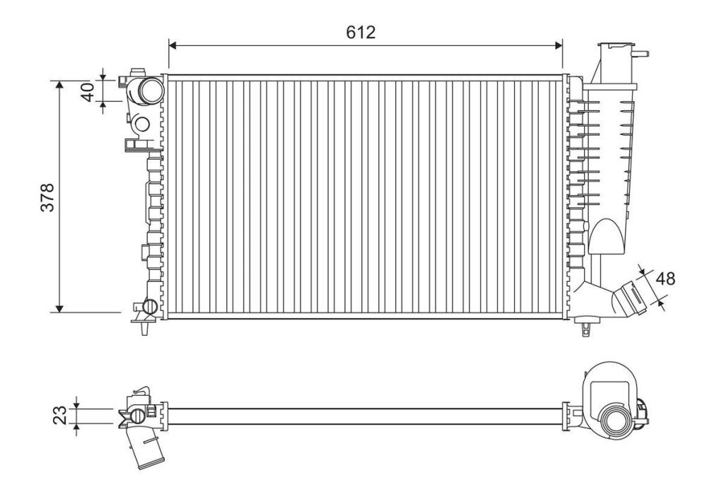 Radiador, refrigeración del motor VALEO ref. 816716