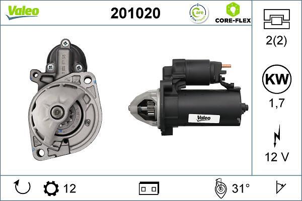 Démarreur VALEO ref. 201020