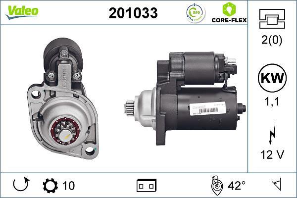 Démarreur VALEO ref. 201033
