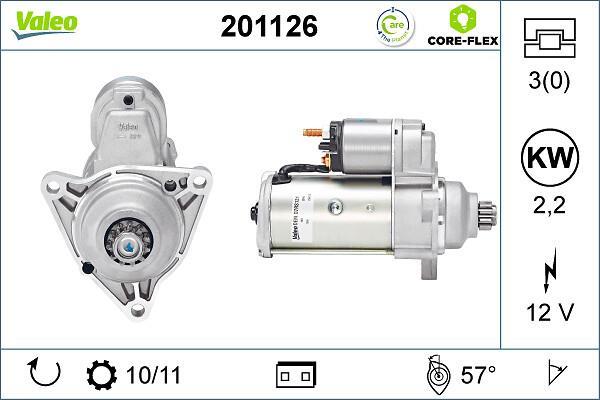 Motor de arranque (Arrancador) VALEO ref. 201126