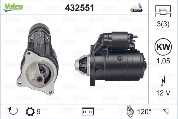 Démarreur VALEO ref. 432551