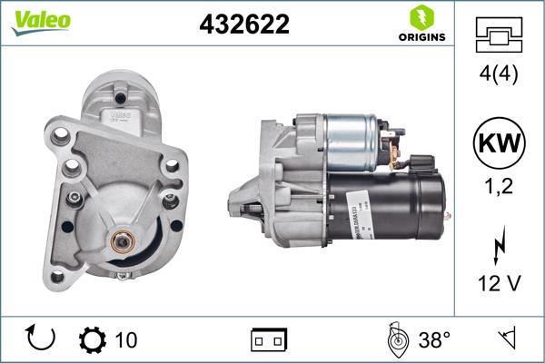 Démarreur VALEO ref. 432622