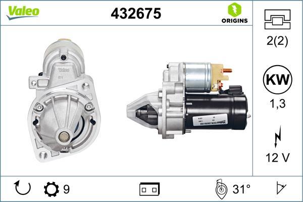 Démarreur VALEO ref. 432675