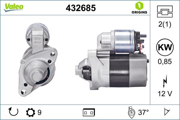 Démarreur VALEO ref. 432685