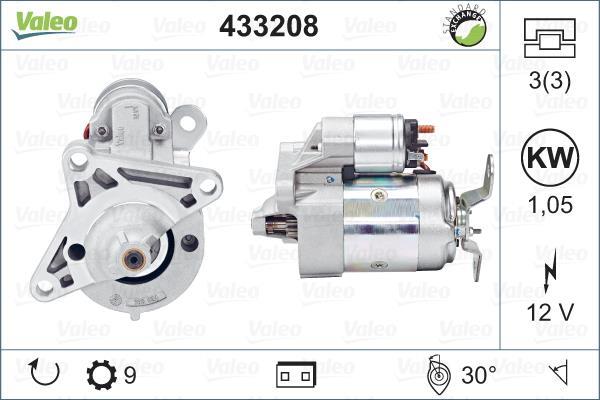 Démarreur VALEO ref. 433208