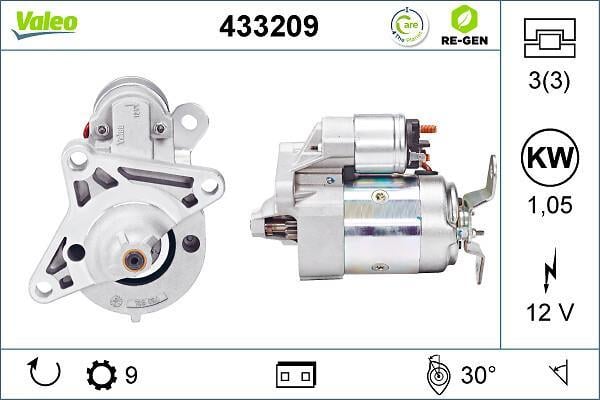Démarreur VALEO ref. 433209
