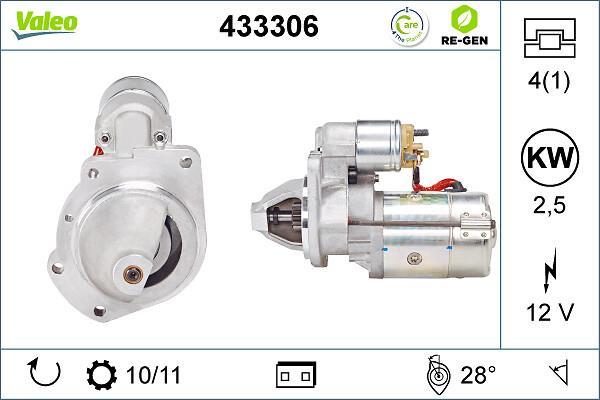 Démarreur VALEO ref. 433306