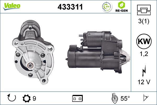 Démarreur VALEO ref. 433311