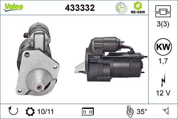 Démarreur VALEO ref. 433332