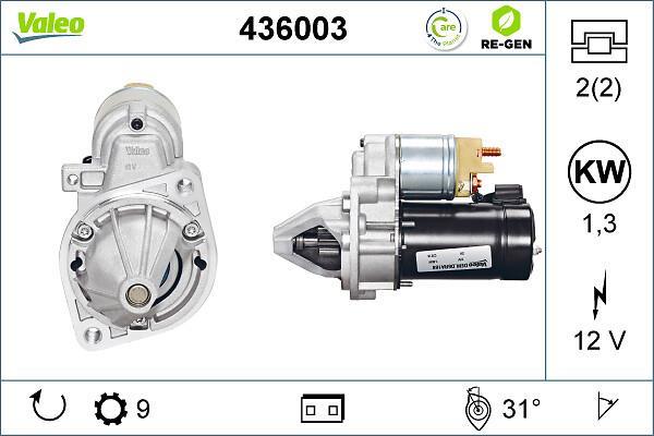 Démarreur VALEO ref. 436003