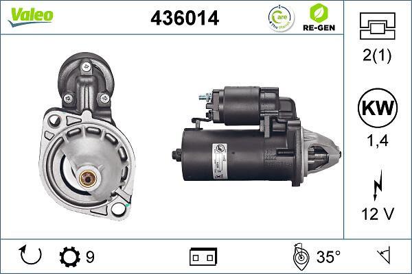 Démarreur VALEO ref. 436014