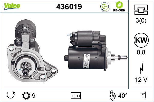 Démarreur VALEO ref. 436019