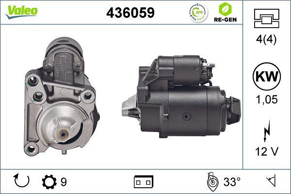 Démarreur VALEO ref. 436059