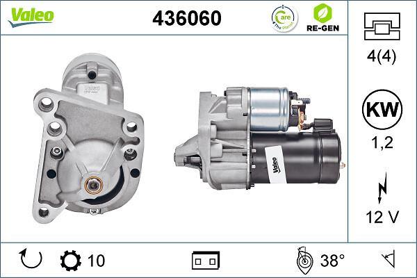 Démarreur VALEO ref. 436060