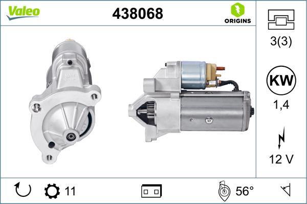 Démarreur VALEO ref. 438068