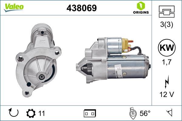 Démarreur VALEO ref. 438069