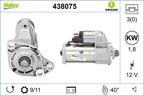 Démarreur VALEO ref. 438075