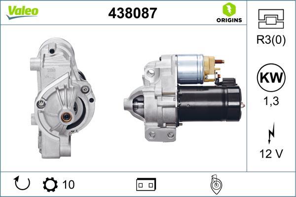 Motor de arranque (Arrancador) VALEO ref. 438087