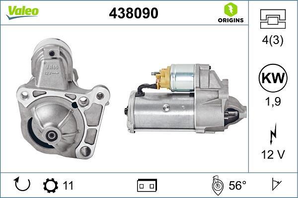 Démarreur VALEO ref. 438090