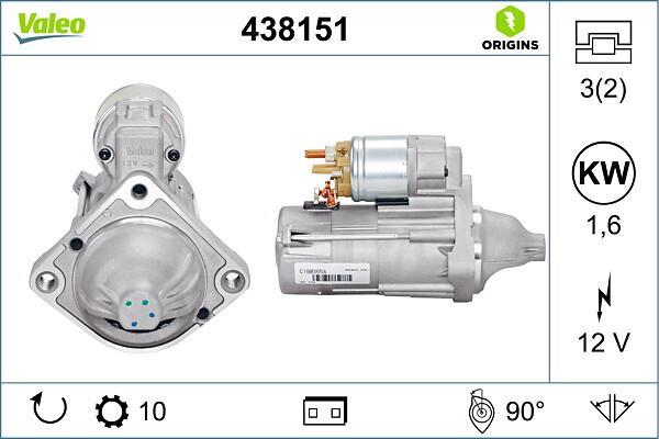 Motor de arranque (Arrancador) VALEO ref. 438151