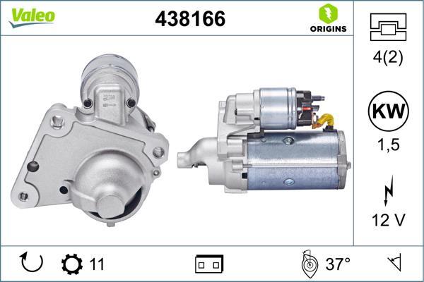 Démarreur VALEO ref. 438166