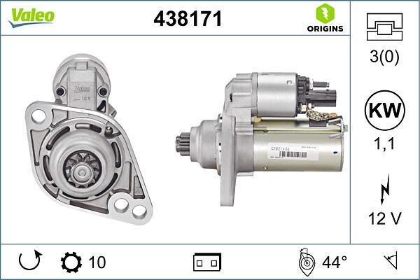 Démarreur VALEO ref. 438171